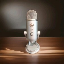 Blue Yeti Silver USB Condenser Microphone With Multiple Polar Patterns