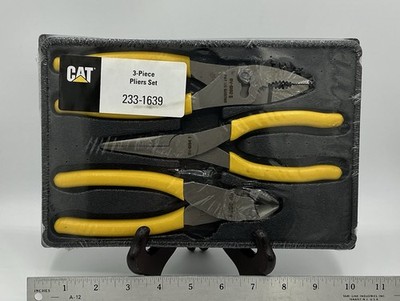 Caterpillar Cat Tools USA By Snap-On 3pc Plier Set 233-1639 Slip Needle Cutter
