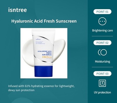 [Korea] Isntree Hyaluronic Acid Fresh Sunscreen 50ml / 1.69oz