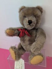 11 Vintage Steiff Teddy Bear 1960's Baby Face Gray Mohair Jointed Si2