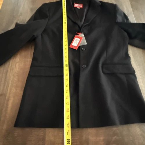 BNWT $700  Diesel J Warhols Men’s Blazer Jacket XL / XXL Black Gray 52 9XX Vtg image 11