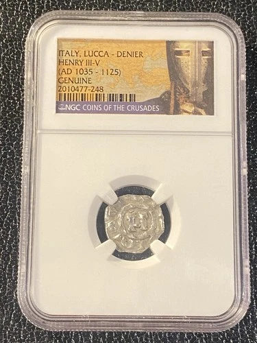 1035-1125 AD Italy Lucca Denier - NGC Genuine