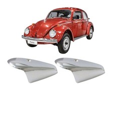 Outlet Front Turn Signal Cover Chromed Steel Pair Lens Vw T1 Beetle Bug 1964-69