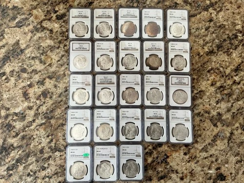 Morgan dollars set 23 coins Toto a all ms 66