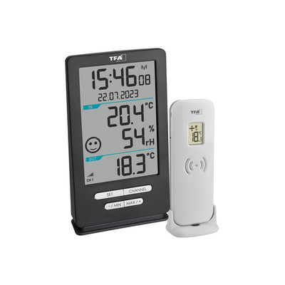 TFA Dostmann Funk Thermometer Innen XENA HOME, 30.3074.10, Für Außen Und Innen, 