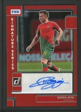 2022-23 DIOGO JOTA 09/49 AUTO PANINI DONRUSS FIFA SIGNATURE SERIES RED