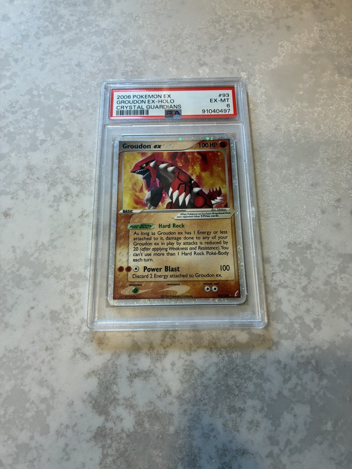 2006 Pokémon EX Crystal Guardians Groudon ex #93 PSA 6 EX-MT Holo