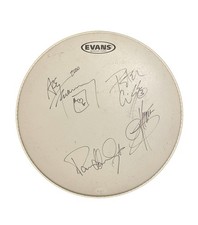 KISS Band Signed Drumhead Gene Simmons Ace Frehley Peter Criss Paul Stanley COA
