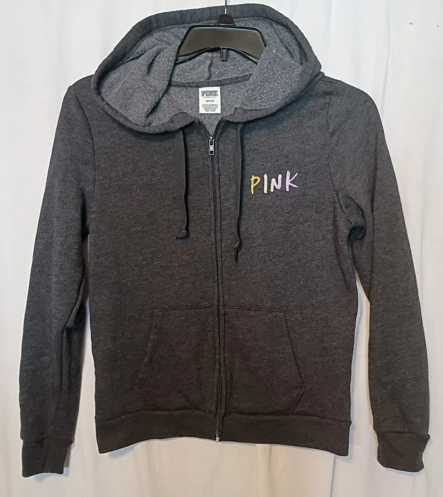 UNDERCOVER Felpa Victoria's Secret ROSA Everyday Lounge perfetta con cappuccio e zip taglia M