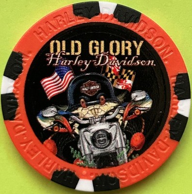 Harley Davidson Wide Print Poker Chip from Old Glory HD in Laurel, Maryland
