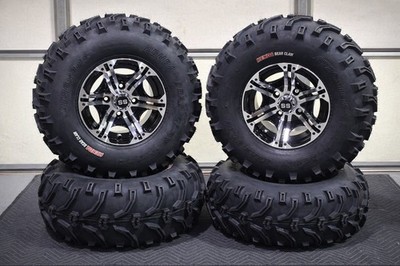 KAWASAKI BRUTE FORCE 750 26'' BEAR CLAW ATV TIRE & VIPER M/B WHEEL KIT IRS1CA