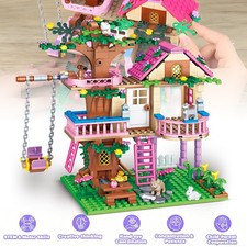 504 Pieces Interactive Building Toy Tree House Building Blocks Set Creative 3D