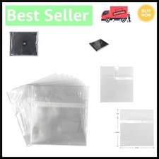 Self-Seal Resealable Clear CD Case Sleeves   100 Pack, 6.125 x 5.125 Inches