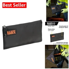 Klein Tools 12.5-Inch Cordura Zipper Bag - Durable Tool Pouch in Black