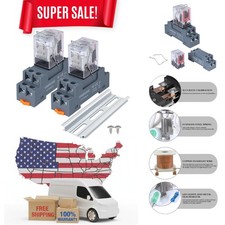 Electromagnetic Power Relay, 8-Pin 10 AMP 110V/120V AC Relay Coil with Socket...