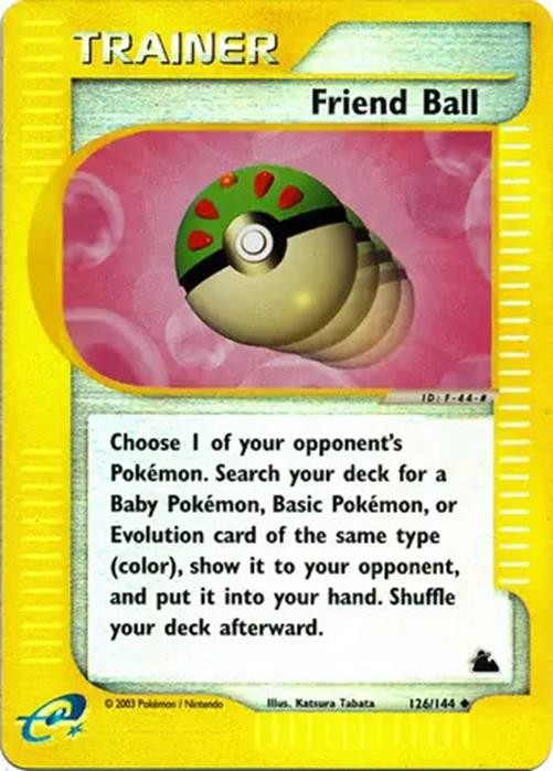 Friend Ball - 126/144 - Pokemon Skyridge Reverse Holo Rare Card NM
