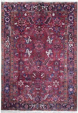 7x9' Semi-Antique Perrsian Heriiz All Over pattern #PIX-22799