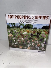 NIB Pooping Puppies 1000 Piece Jigsaw Puzzle 101 Dogs FunWares FREE SHIPPING