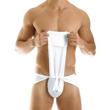 Men's Cotton Langot Supporter Free Size White For Gym, Yoga, Work Out Pack of 1