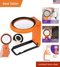 3.2 Inch Large Lens Lighted Magnifier with Adjustable Brightness for Low Vision