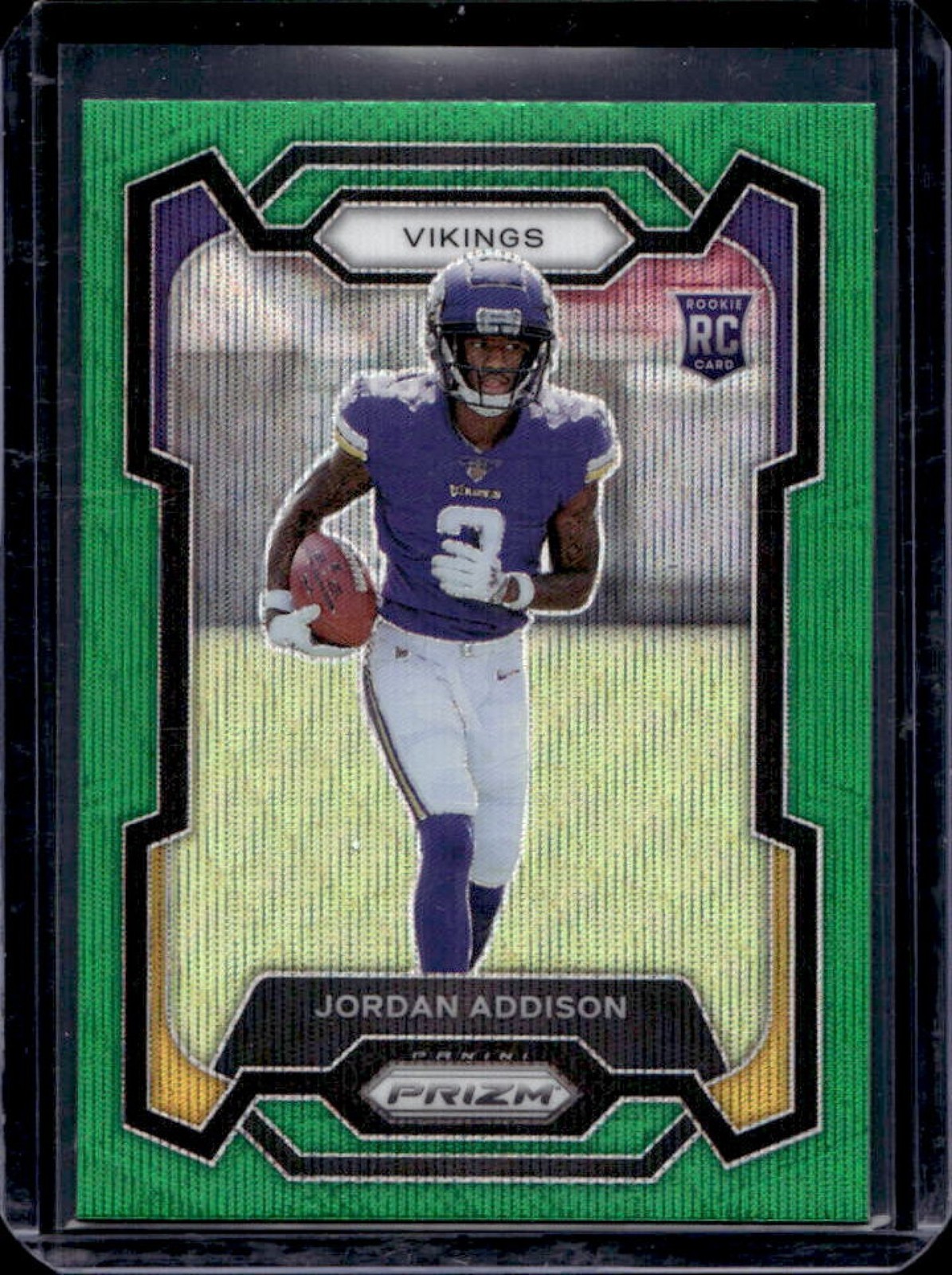 2023 Prizm Jordan Addison RC Green Wave Rookie #368 Vikings
