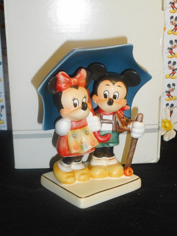 DISNEY GOEBEL RARE STORMY WEATHER MINNIE/MICKEY 50th LIMITED # EDITION MIB