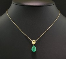 Smaragd Saphir Collier Kette 3,91 carat 585 Gold Wert 6.820 Euro  Neu