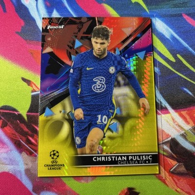 2022 CHRISTIAN PULISIC /250 TOPPS FINEST UEFA CHAMPIONS LEAGUE YELLOW HYPER