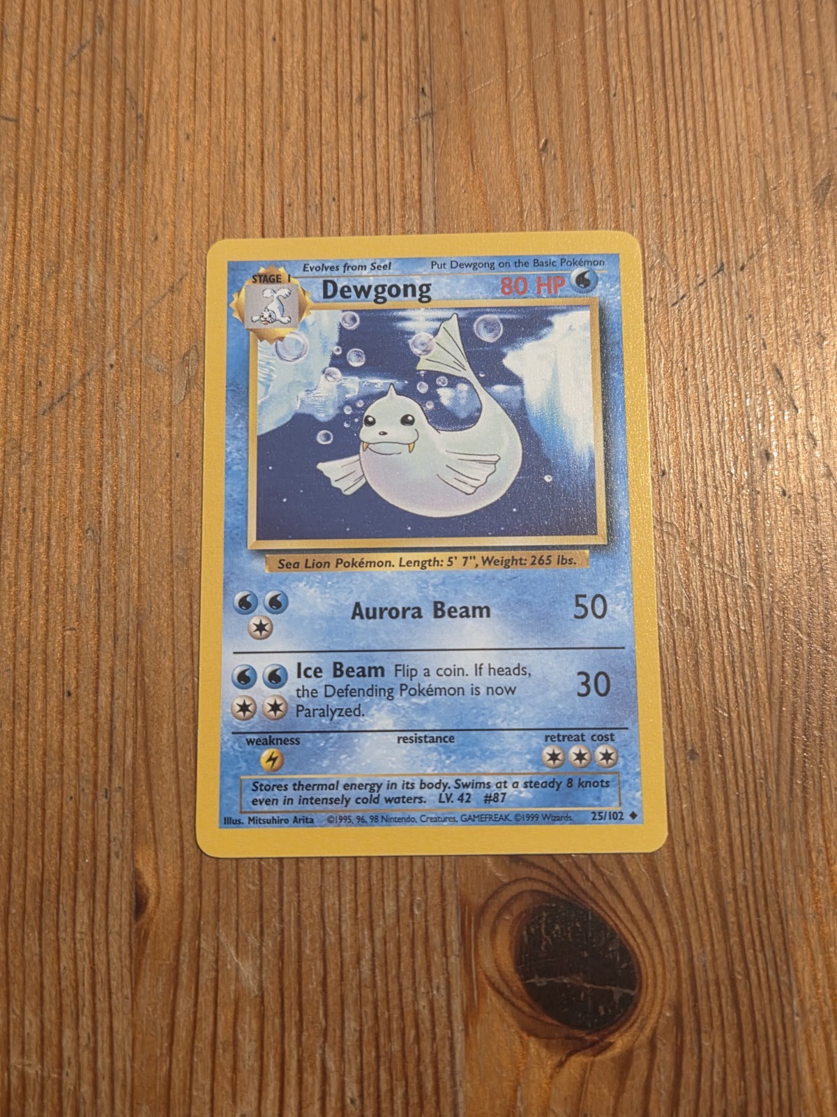 Dewgong 25/102 - base set unlimited Pokemon Card - light play 