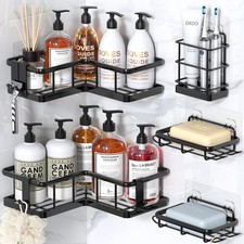 Corner Shower Caddy, 5-Pack Adhesive Rustproof Stainless Steel Shower Organiz...