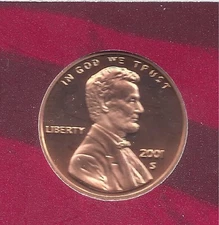 2001-S PROOF LINCOLN CENT