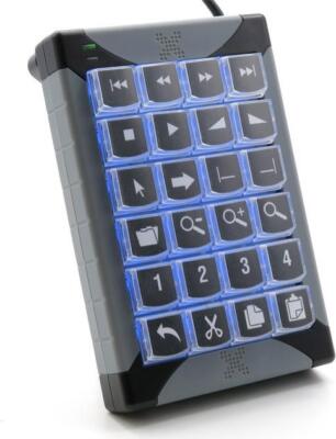 P&I Engineering XK-24 USB-Tastatur Schwarz Grau (PI Engineering X-Keys Programmab