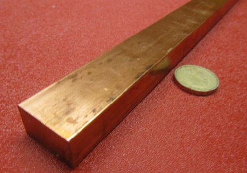 182 Copper Bar 5/8" Thick x 1.0" Wide x 6 Foot Length - Picture 2 of 12