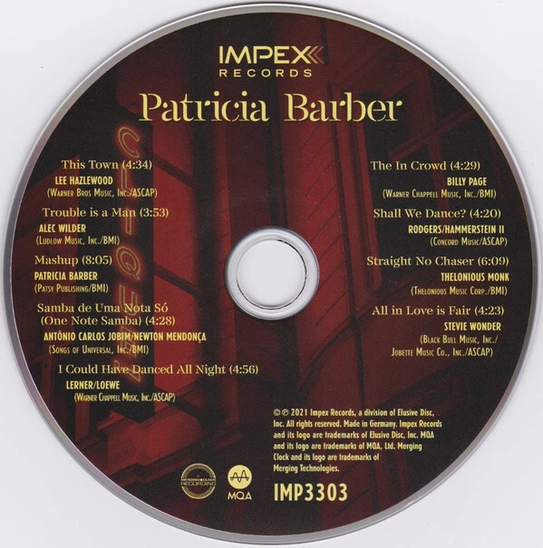IMPEX IMP-3303 PATRICIA BARBER CLIQUE CD 2021 RELEASE new sealed ! - Bild 4 von 4