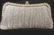 Brand new Soft Body Rhinestone Clutch Bag with detachable shoulder chain
