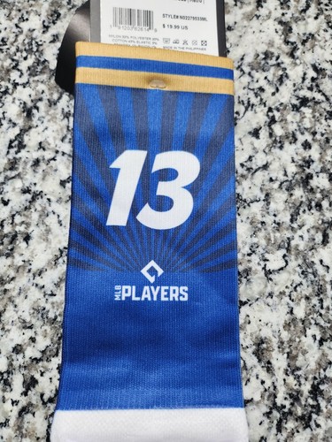 Genuine MLB MERCHANDISE Salvador Perez Kansas City Royals 13 Unisex M/L Socks - Picture 7 of 8