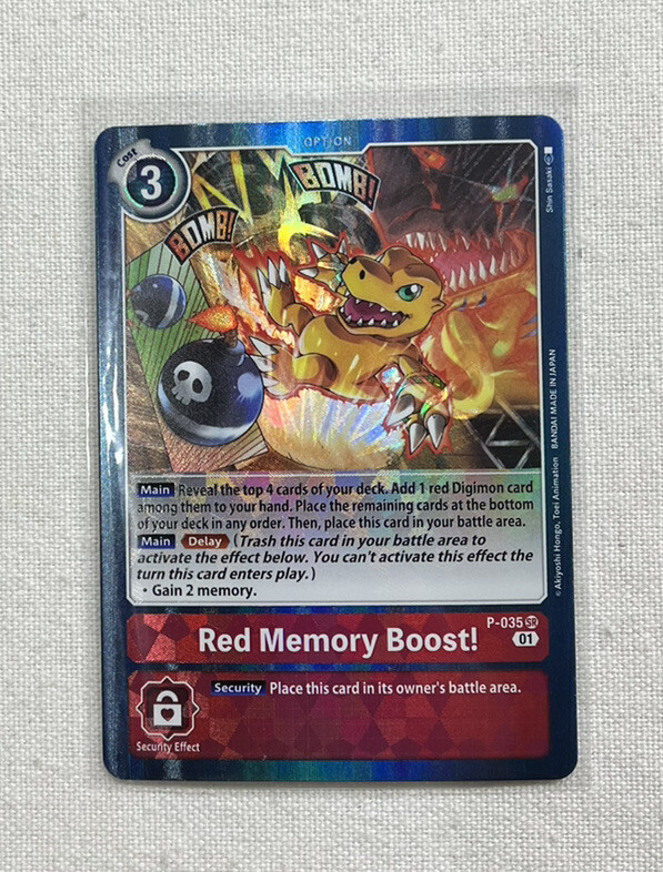Red Memory Boost! Promo - P-035 Single Near Mint Digimon TCG (Has