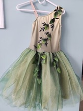 Revolution Dancewear Green Vines Enchanted Forest Ballet Tutu Costume Youth XL