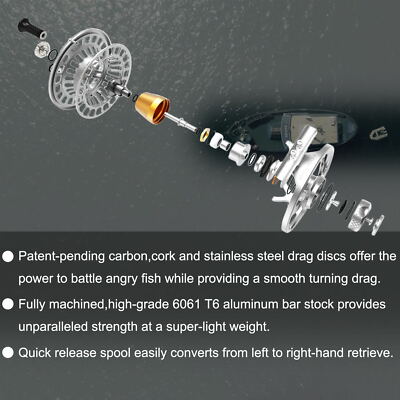 Maxcatch Sprint Fly Fishing Reel 6/8 7/9 9/11WT Expert Fully