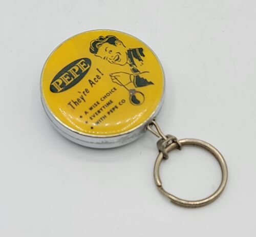 Vintage Pepe KEY-BAK Key Chain Keychain Retractable Advertising Belt Clip - 第 1/6 張圖片