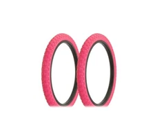 ALTALINE Bicycle TIRES  20" x 2.125" ALL PINK COMP III STYLE (2) TIRES BMX Bike