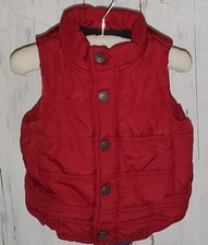 Janie and Jack Holiday Pictures Red Vest Jacket Coat Size 3-6 6-12 months W24