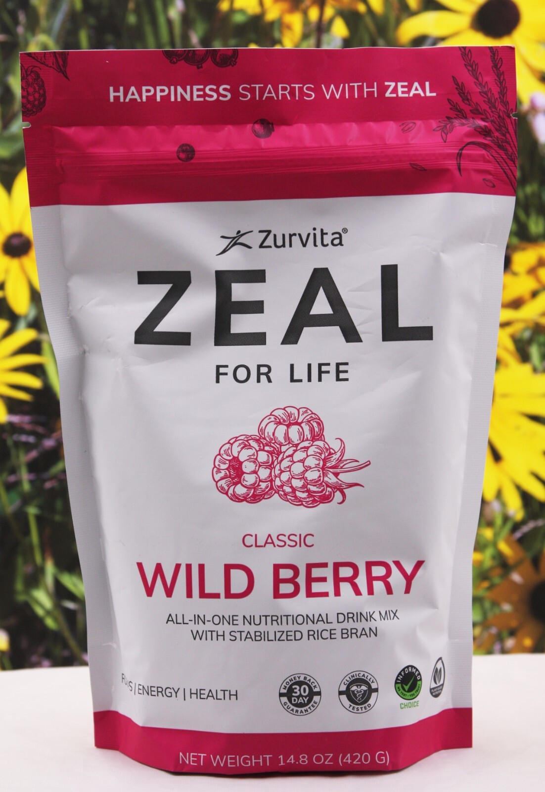 Zurvita Zeal For Life CLASSIC WILD BERRY Bag, 30 Servings Exp. 2/2025