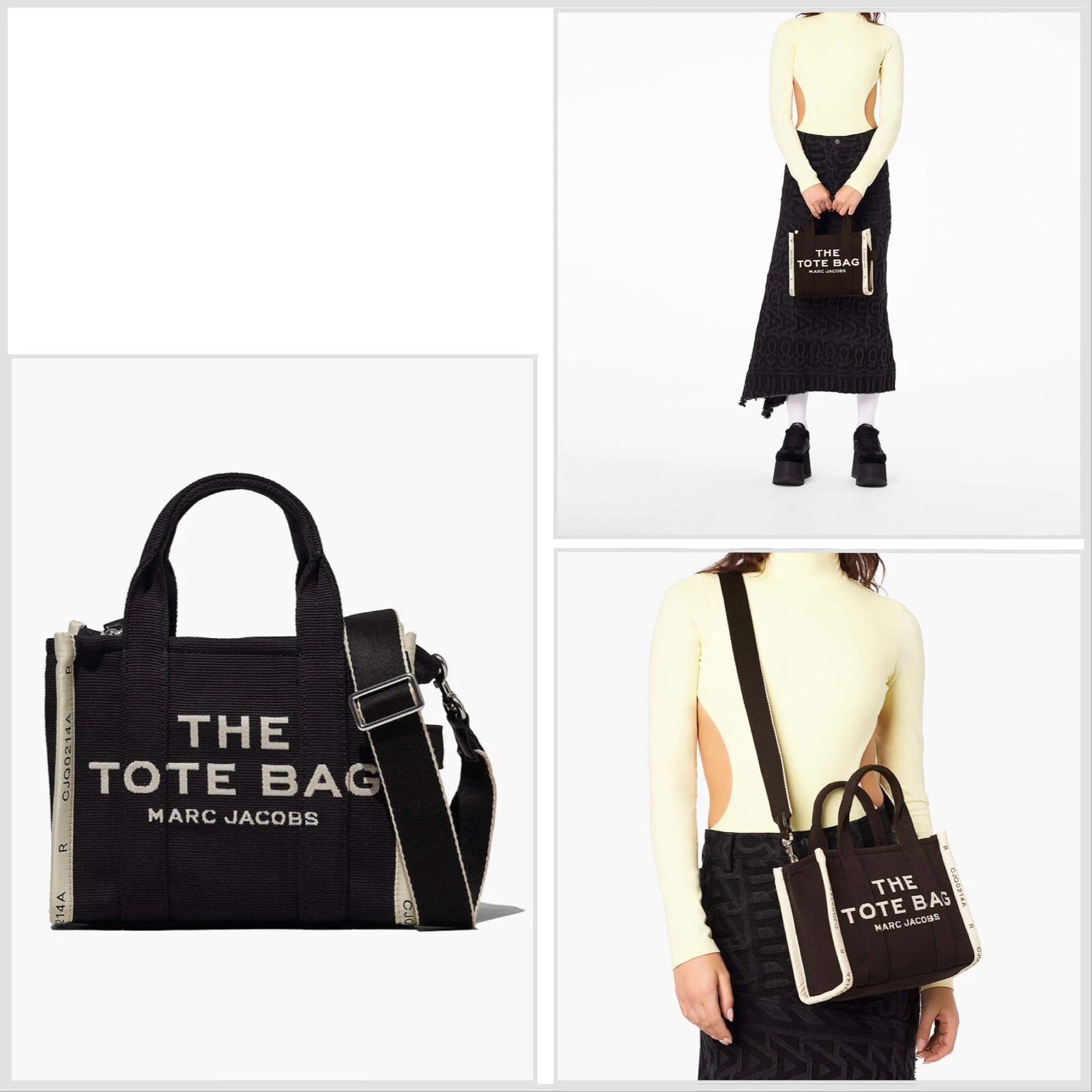 Marc Jacobs The Jacquard Small Tote Bag BNWT BLACK