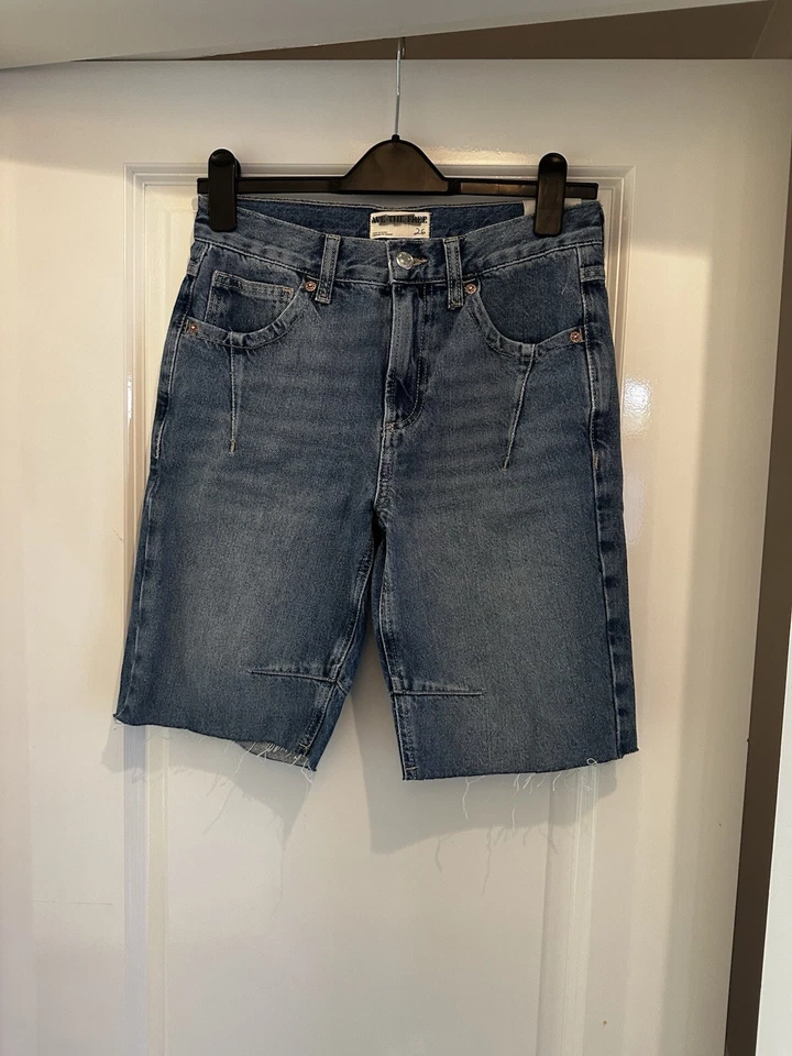 Free People Ghost Town Long Shorts - Blue Size W 26 RRP: $78.00 - Image 2 of 4