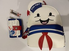 Mini mochila y billetera Loungefly Ghostbusters Stay Puft Marshmallow Man nueva con etiquetas