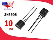 2N3905 (10 pcs) PNP 200 mA 40 V Small Signal Transistor - Free & Fast shipping