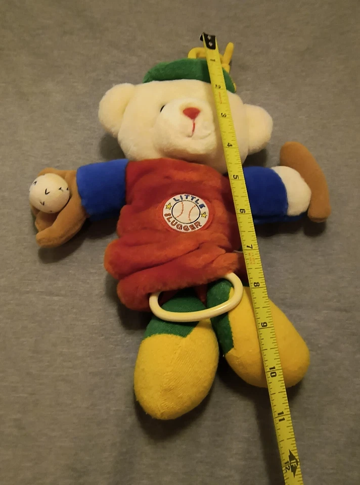 Juguete musical de prestigio de colección juguete de tirar de oso béisbol pequeño toletero Foto 3 de 4