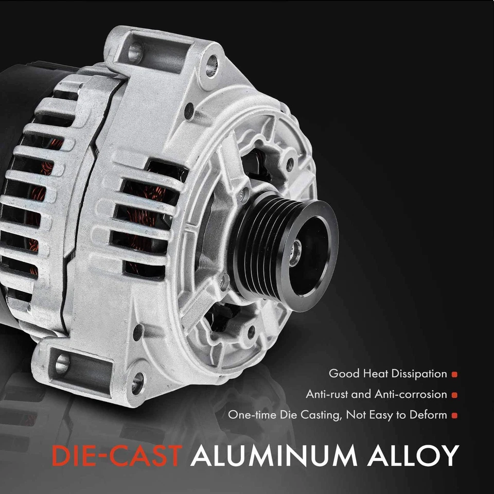 Alternador para Mercedes-Benz C280 CLK320 E320 ML320 115A 12V CW 6 polias ranhuras - Imagem 4 de 4