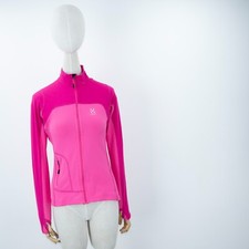 HAGLOFS Womens Slim-FIt Full-Zip Pink Slim-Fit Mock Neck Polartec Fleece Size XS